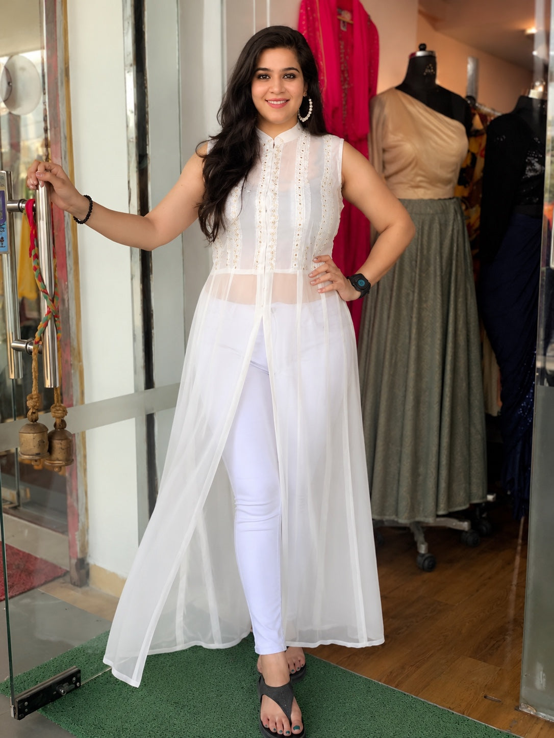 White Sheer Tunic Kurta
