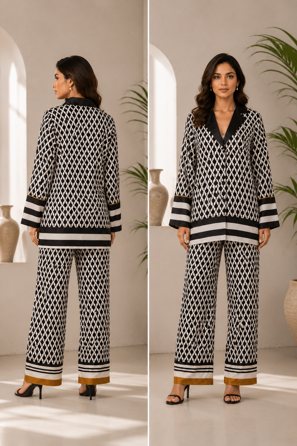 Monochrome Printed Co-ord Set