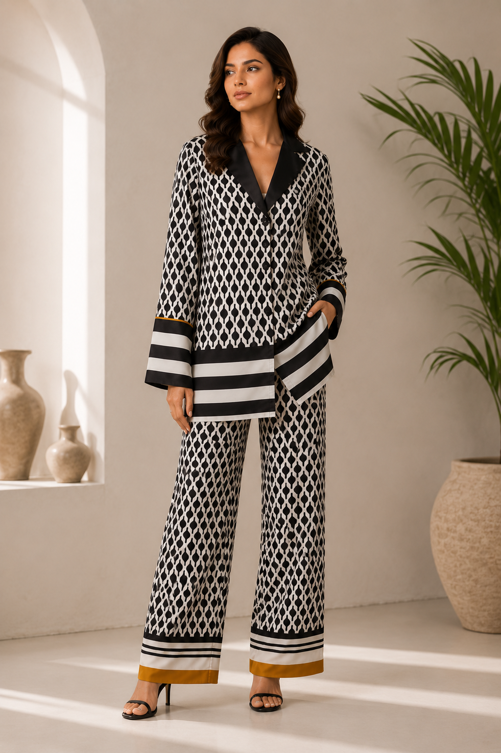 Monochrome Printed Co-ord Set