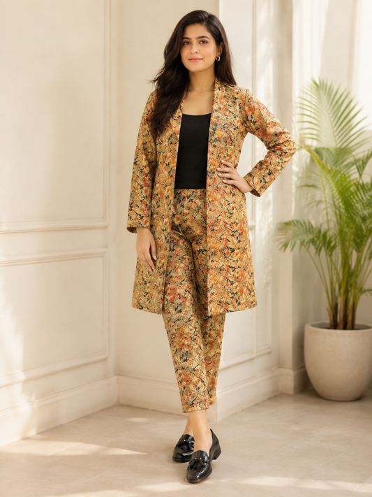 Printed Linen 2-Piece Coord Set