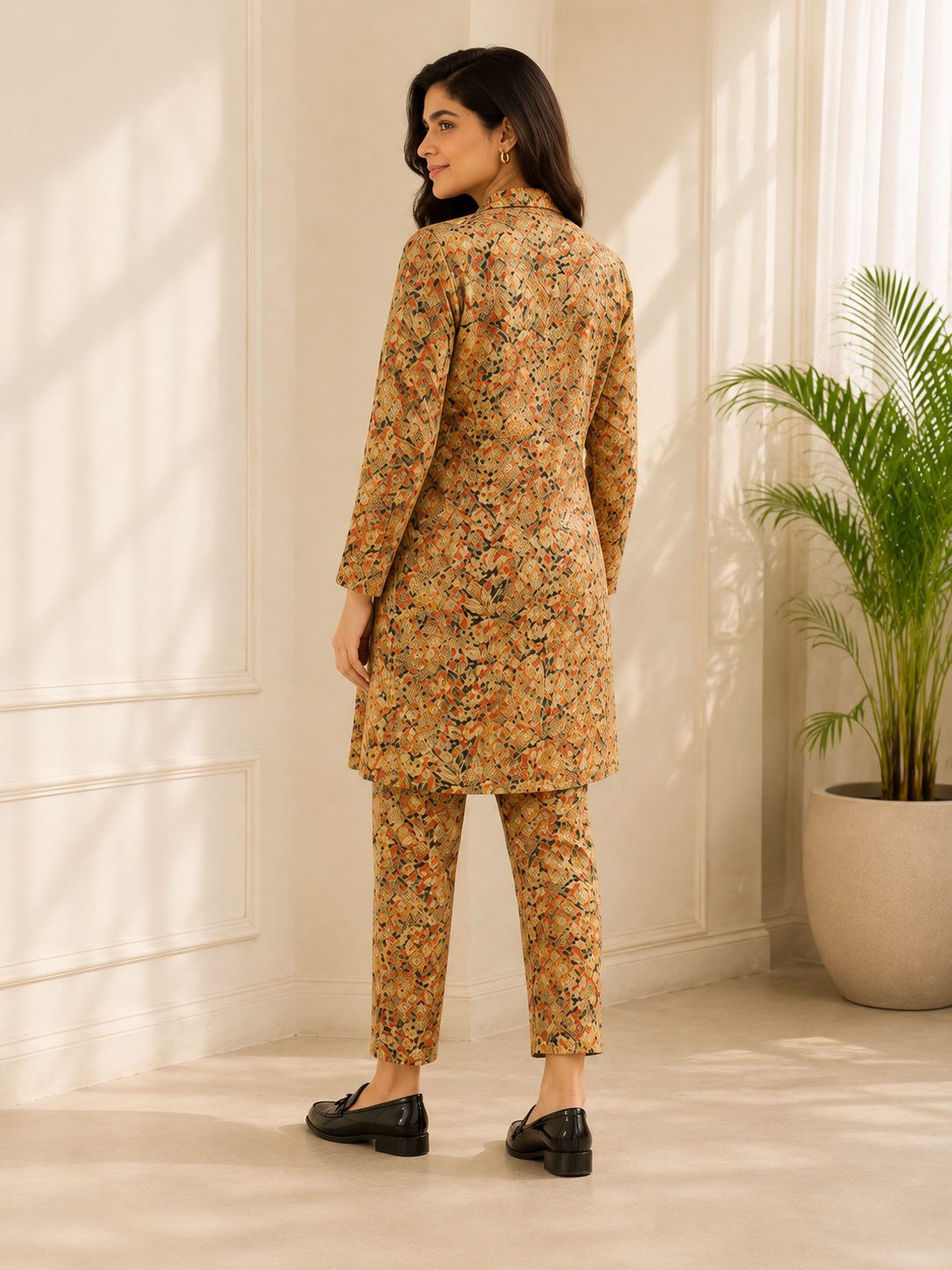 Printed Linen 2-Piece Coord Set